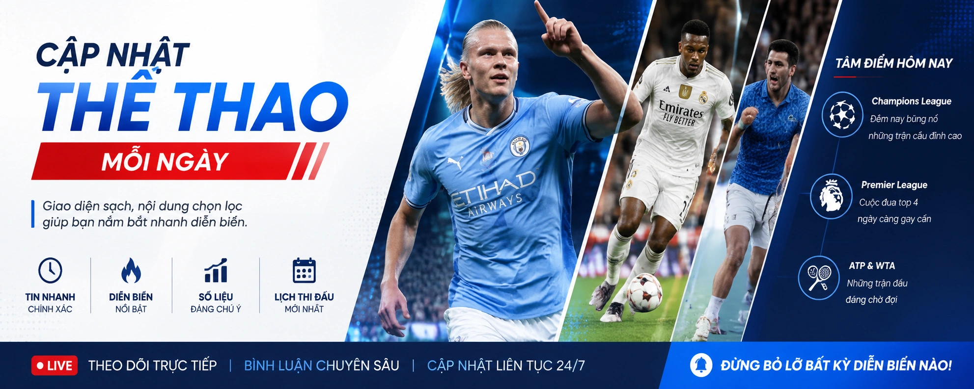 Khu vực truy cập nhanh trên mobile